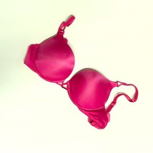 Hot pink VS push up bra